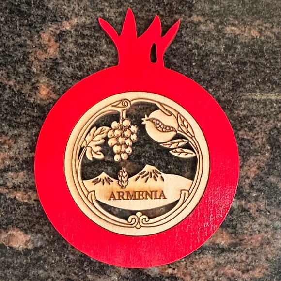 Armenia Pomegranate Coasters Set - Picture 2 of 4